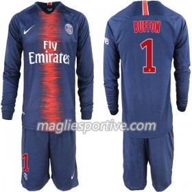 Completo Calcio Paris Saint Germain Buffon 1 Bambino Divisa Prima 2018/2019 ML